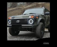 FARI Full LED Per LADA NIVA Angel Eyes OMOLOGATI - 9