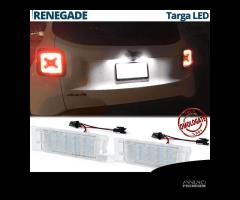 Luci Targa LED JEEP RENEGADE Placchette Bianche