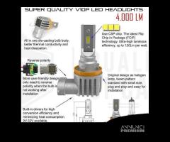 LAMPADINA MOTO LED H11 Luce POTENTE 6500K 4.000LM