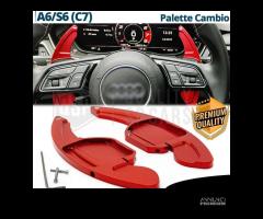 PPALETTE Cambio Volante AUDI A6 RS6 C7 Leve Rosse