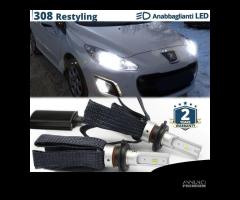 Lampade LED H7 Peugeot 308 Restyling Luci Bianche