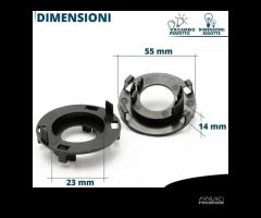 ADATTATORI Montaggio LED H7 per Hyundai TUCSON 3 - 8