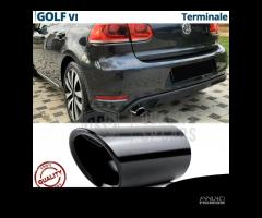 TERMINALE di Scarico VW GOLF 6 Acciaio Inox Nero