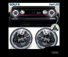 FARI Full LED Per VW GOLF MK2 Angel Eyes OMOLOGATI