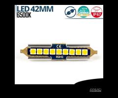 1 Lampadina LED SILURO 42mm C5W 9 LED 6500K Canbus