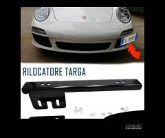 Portatarga Anteriore per PORSCHE Rilocatore Nero