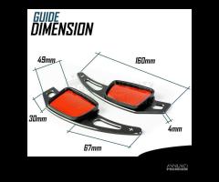 PALETTE Cambio Volante per AUDI A7 C8 Paddle Nere