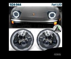 FARI LED Per PORSCHE 924-944 Angel Eyes OMOLOGATI