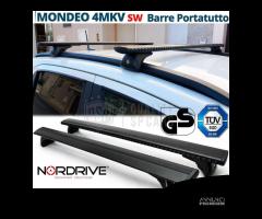 Barre da Tetto per Ford Mondeo MK5 Alluminio Nero