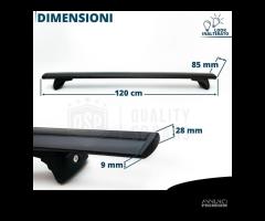 Barre da Tetto per Ford Mondeo MK5 Alluminio Nero - 12