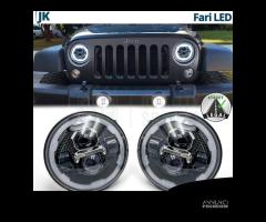 FARI LED Per JEEP WRANGLER JK Angel Eyes OMOLOGATI