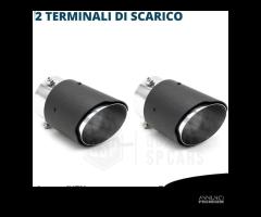 2 TERMINALI di Scarico Carbonio per FORD Mustang 6