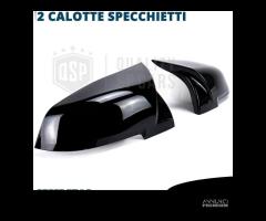 CALOTTE SPECCHIETTI per Bmw Serie 3 GT Nero Lucido