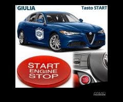 Tasto START STOP Rosso per Alfa Giulia Pulsante