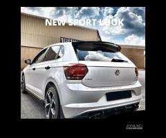 SPOILER Posteriore per VW POLO 6 AW1 Alettone NERO