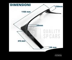 SPOILER Posteriore per VW POLO 6 AW1 Alettone NERO - 10