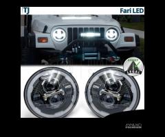 FARI Full LED Per JEEP WRANGLER TJ Angel OMOLOGATI