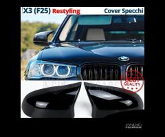 CALOTTE SPECCHIETTI Bmw X3 F25 14-17 Nero Lucido