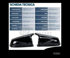 CALOTTE SPECCHIETTI per Bmw Serie 5 GT Nero Lucido