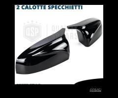 CALOTTE SPECCHIETTI per Bmw X6 E71 E72 Nero Lucido