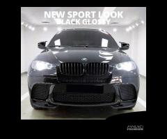 CALOTTE SPECCHIETTI per Bmw X6 E71 E72 Nero Lucido - 6