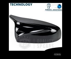 CALOTTE SPECCHIETTI per Bmw X6 E71 E72 Nero Lucido - 12