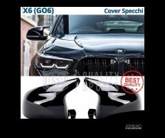 CALOTTE SPECCHIETTI per Bmw X6 G06 Nero Lucido