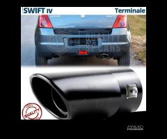 TERMINALE di Scarico per SUZUKI SWIFT 4 OVALE Nero