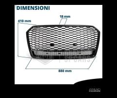 GRIGLIA Anteriore PER Audi A7 C7 NIDO D'APE Nero L - 14