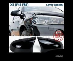 CALOTTE SPECCHIETTI per Bmw X5 F15 F85 Nero Lucido