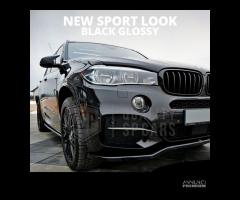 CALOTTE SPECCHIETTI per Bmw X5 F15 F85 Nero Lucido - 9