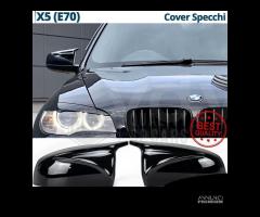 CALOTTE SPECCHIETTI per Bmw X5 E70 Nero Lucido