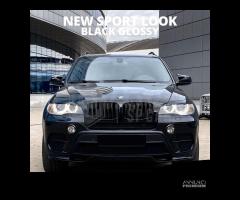 CALOTTE SPECCHIETTI per Bmw X5 E70 Nero Lucido