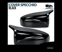 CALOTTE SPECCHIETTI per Bmw X5 E70 Nero Lucido - 12