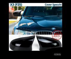 CALOTTE SPECCHIETTI per Bmw X3 F25 Nero Lucido