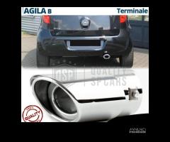 TERMINALE Scarico OVALE per OPEL AGILA B Cromato