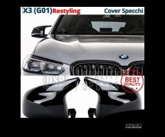 Calotte Specchietti Bmw X3 G01 da 2021 Nero Lucido