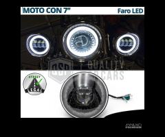 FARO LED 7'' Per Moto HARLEY DAVIDSON DRL Dinamico