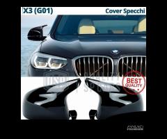 CALOTTE SPECCHIETTI per Bmw X3 G01 Nero Lucido