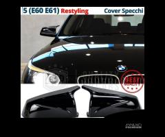 CALOTTE SPECCHIETTI Bmw Serie 5 E60 E61 Nero Lucid