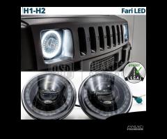 FARI Full LED HUMMER H1 H2 DRL Dinamico OMOLOGATI