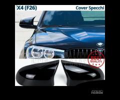 CALOTTE SPECCHIETTI per Bmw X4 F26 Nero Lucido