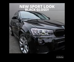 CALOTTE SPECCHIETTI per Bmw X4 F26 Nero Lucido - 7