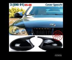 CALOTTE SPECCHIETTI per Bmw Serie 3 E90 E91 Nero L