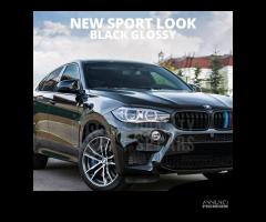 CALOTTE SPECCHIETTI per Bmw X6 F16 F86 Nero Lucido - 6