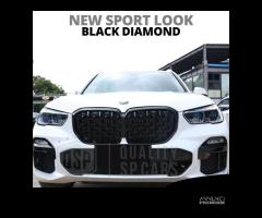 GRIGLIA per BMW X5 G05 18-22  Nera Lucida Diamond - 8