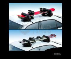 Portasci Magnetico PER SKODA 3 Sci o 2 SnowBoard