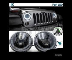 FARI Full LED Per JEEP WRANGLER JK DRL Dinamico OM