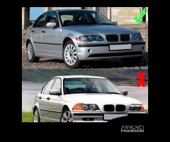 GRIGLIE Doppio Rene per BMW Serie 3 E46 Nera Lucid