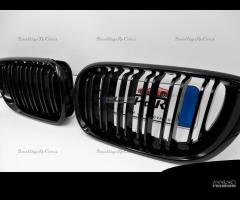 GRIGLIE Doppio Rene per BMW Serie 3 E46 Nera Lucid - 8